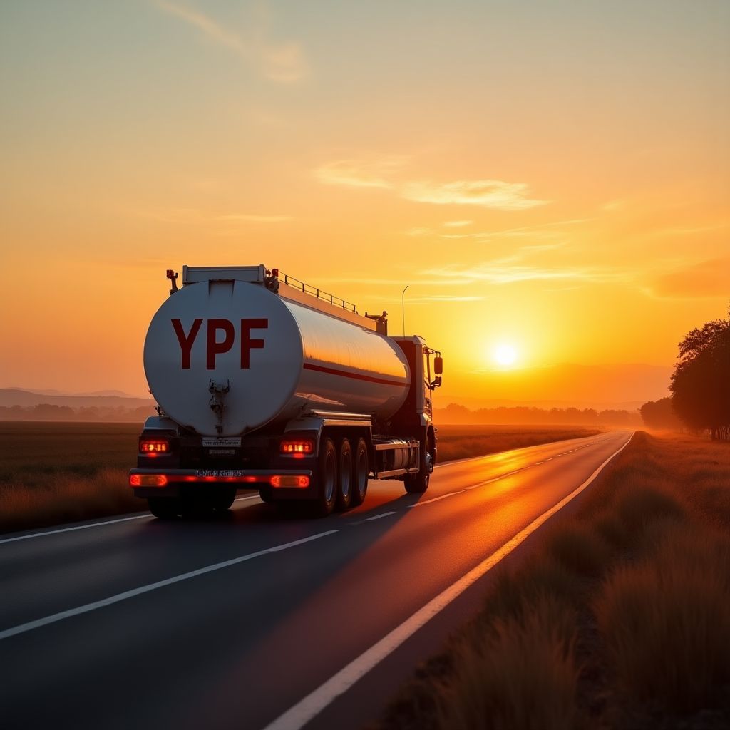 Camión cisterna YPF en ruta