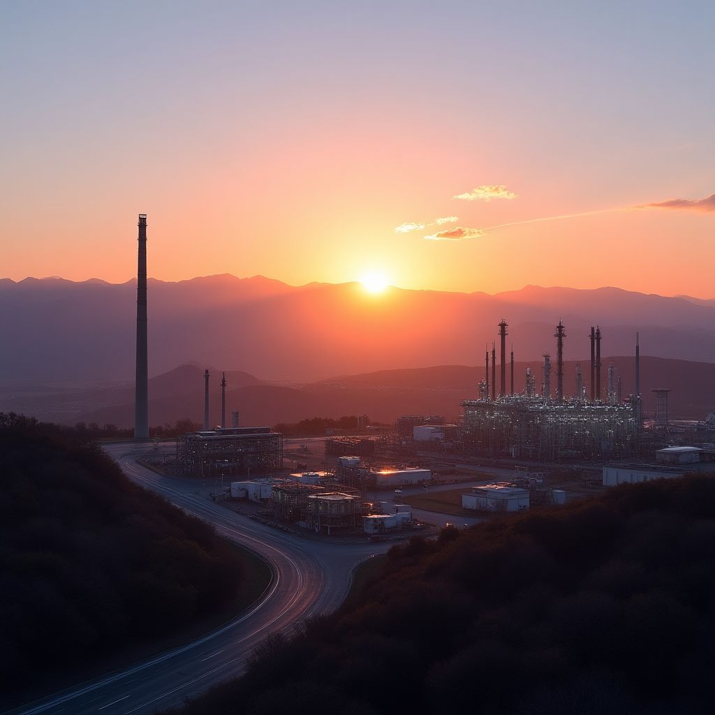 Vista panorámica de una estación YPF moderna